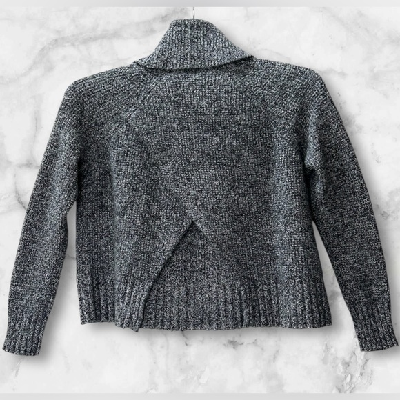 Madewell Eastbrook Turtle Neck Crossover Open Back Wool Blend Sweater Size M - Picture 4 of 11